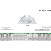 INSIZE MEASURING EQUIPMENT 150 mm Long Insize Feeler Gauge Range 0.05-1mm Series 4605-13